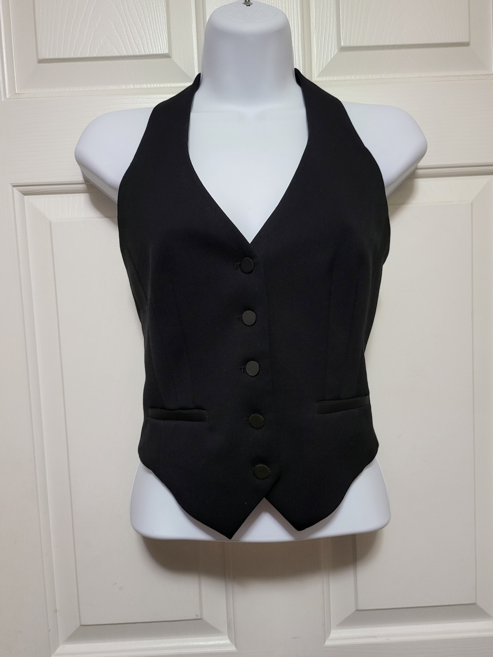 H&M Black Halter Back Women's Tailored Vest